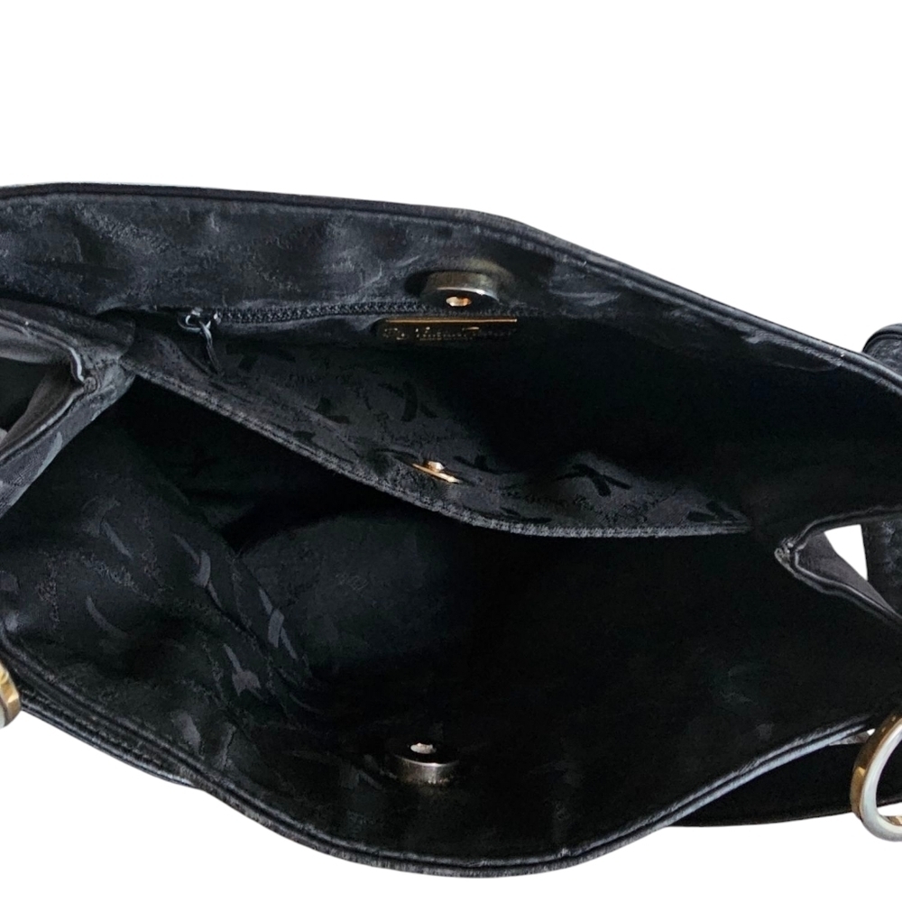 Paloma Picasso Purse vintage black with gold Hardwear Longe Strup. - Picture 5 of 7